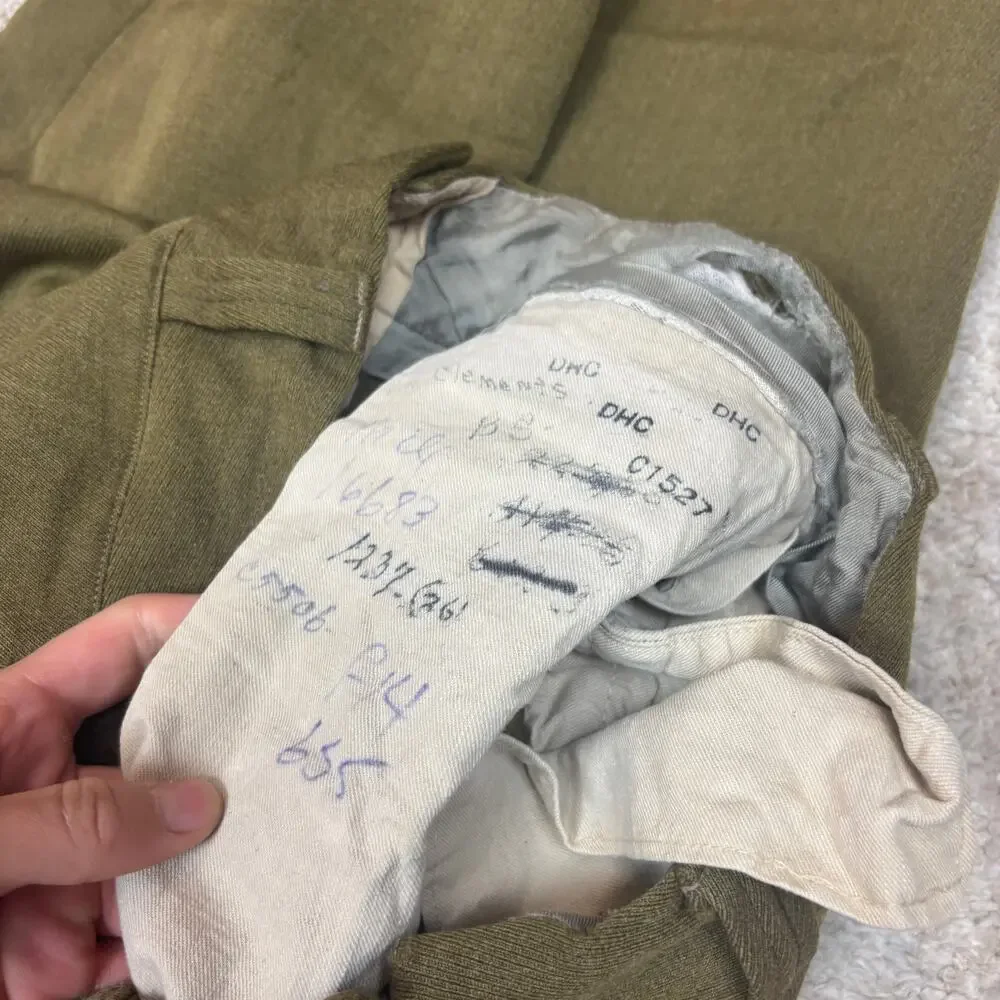 Vintage 50s 60s Military Issue Army Service Trousers Pants Men's 28x29.5